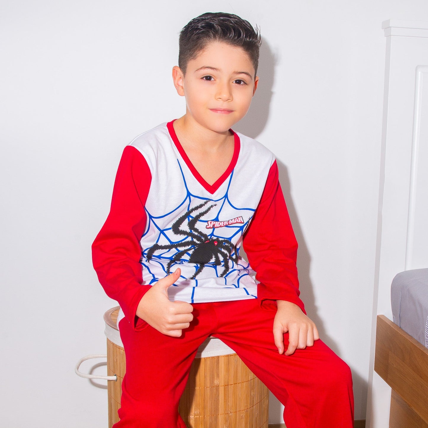 Pijama Infantil Spider Dreams- Manga Larga en algodón 100% Americano