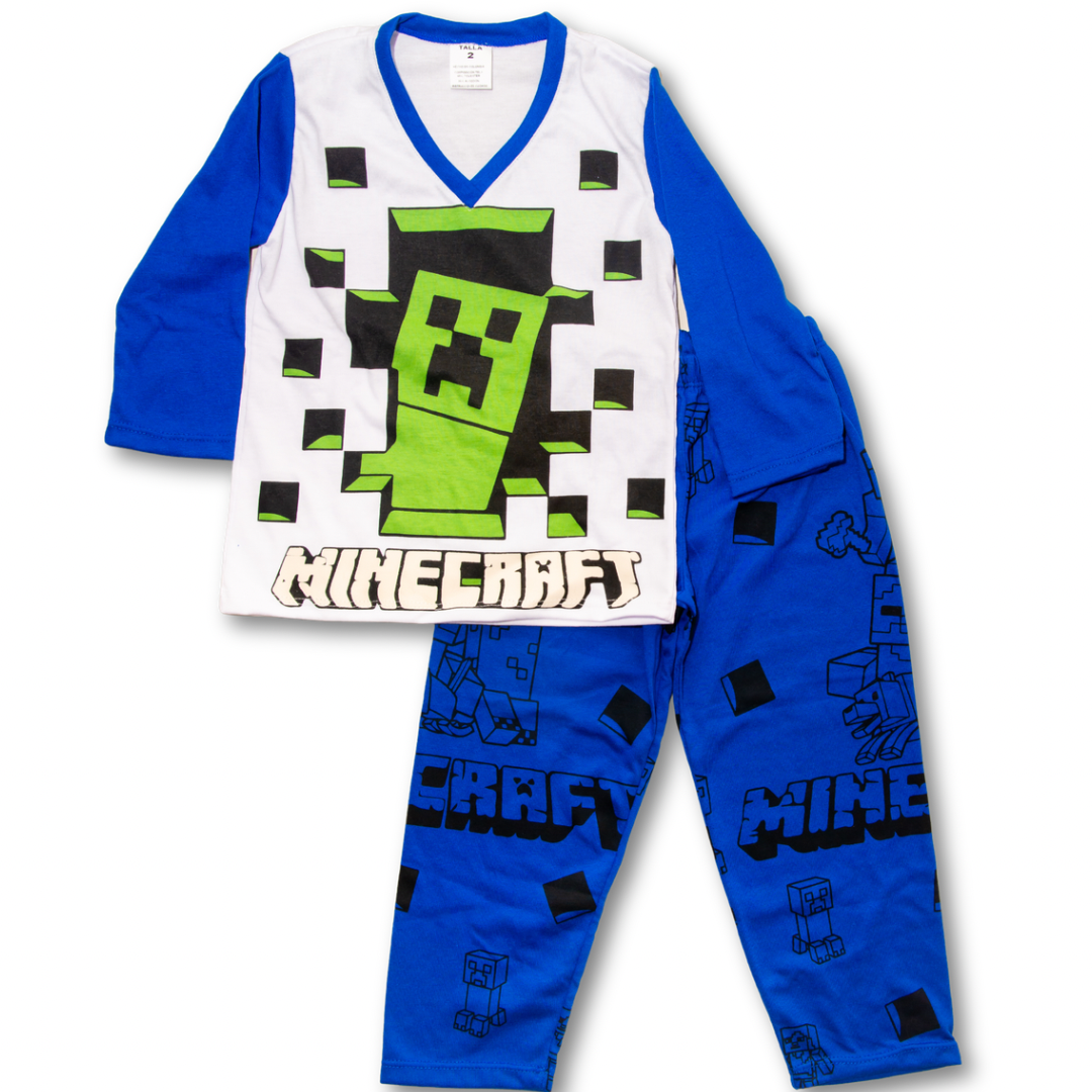 Pijama Infantil Cubic Dreams- Manga Larga en Algodón Americano