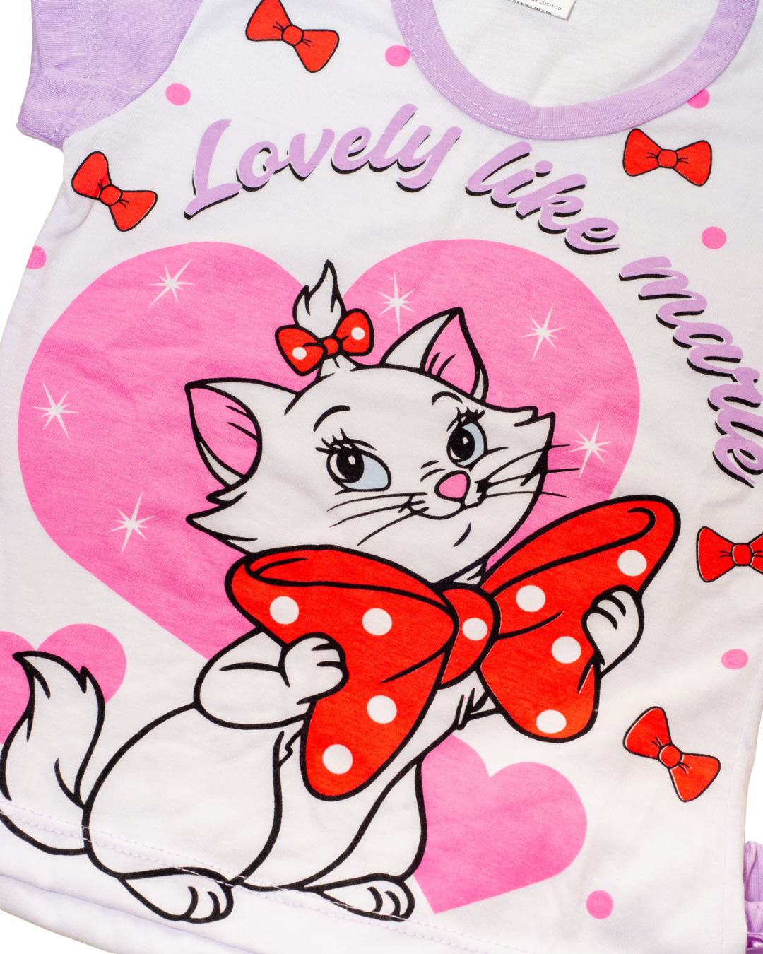 Pijama Infantil Gatita Dreams- Manga corta y Pantalón corto en algodón Americano