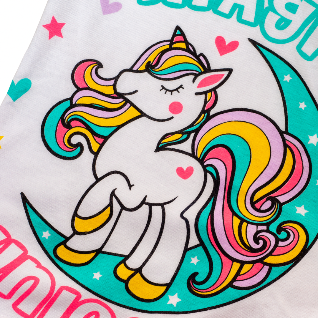 Pijama Infantil Sueños Mágicos- Manga corta y Pantalón corto en Algodón 100% Americano