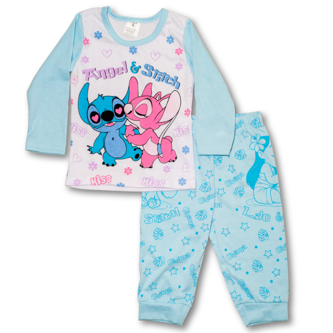 Pijama Bebe Amigos Celestiales- Manga larga en algodón Americano