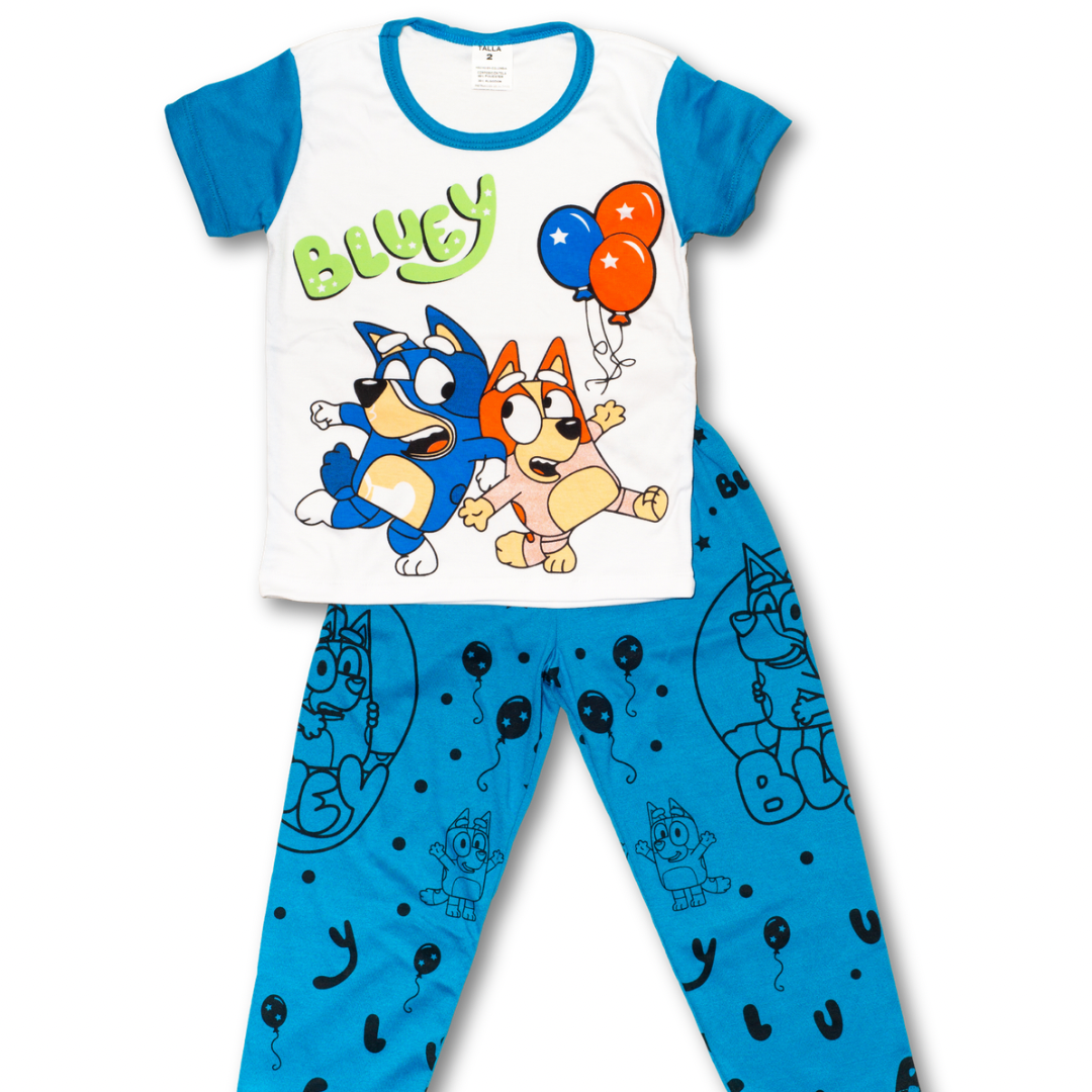 Pijama Infantil Aventura Canina – Manga Corta en algodón Americano