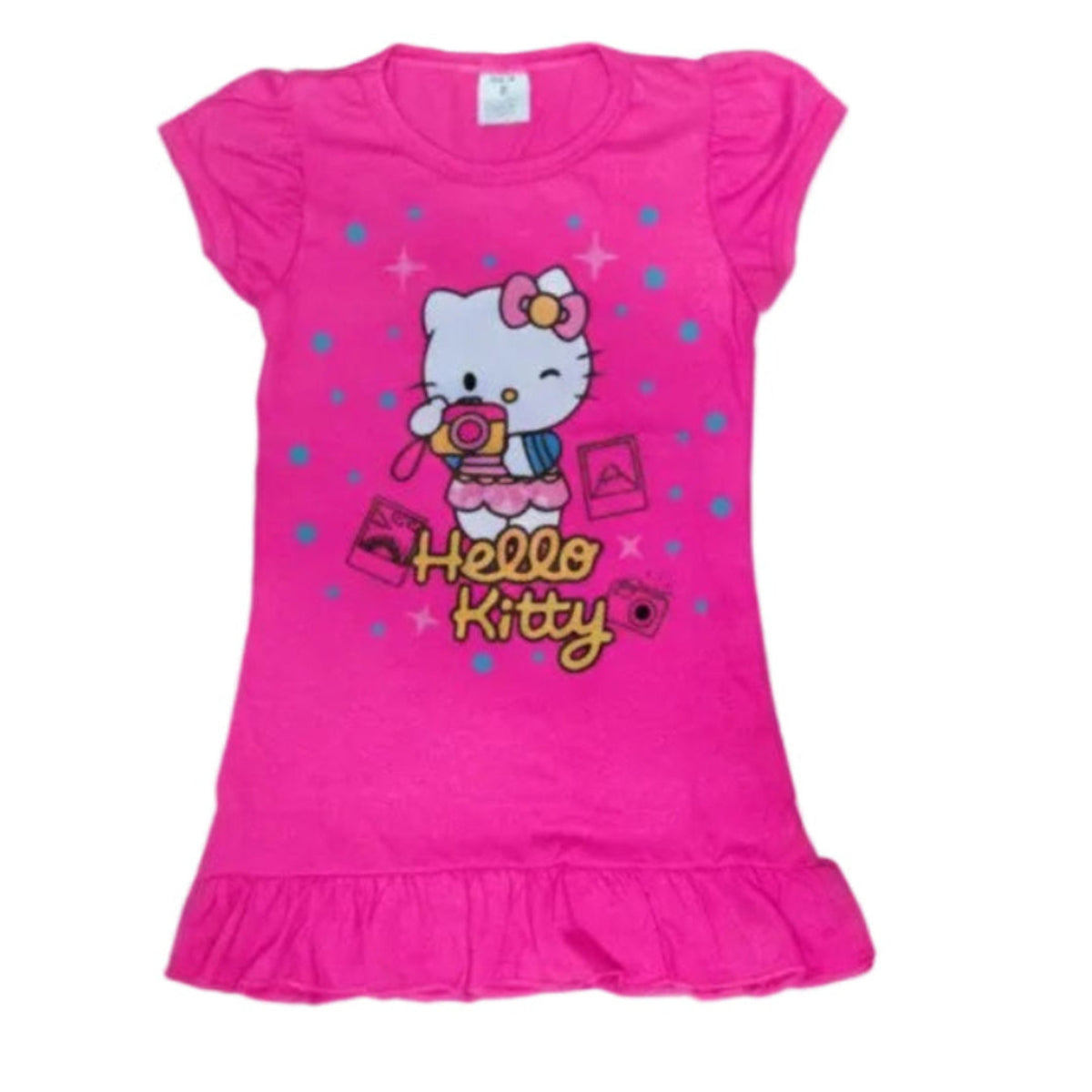 Pijama Infantil Cámara y Acción - Batola Manga corta Bombacha en Algodón 100% Americano